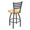 Holland Bar Stool Co 30" Swivel Bar Stool, Pewter Finish, Nat Oak Seat 41030PWNatOak - alternate 4